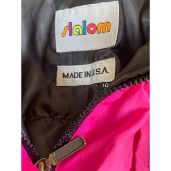 Vintage Slalom Skisuit Neon Blocks Black bottom Women’s size 10 - Picture 8 of 11